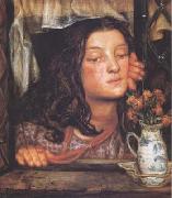 Dante Gabriel Rossetti Girl at a Lattice (mk28) china oil painting reproduction